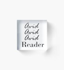 Avid Reader Acrylic Block