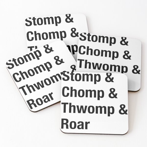 Item preview, Dino Sounds List Helvetica "Stomp & Chomp & Thwomp & Roar" designed and sold by brimaworks.