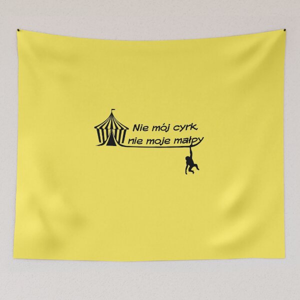 Item preview, Not My Circus, Not My Monkeys" Tent and Monkey in yellow designed and sold by TheresaSapphire.