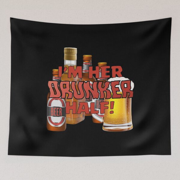 Item preview, I’m HER Drunker Half! #2 (on Black) designed and sold by PawsitiveMum.