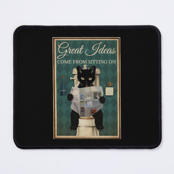 Item preview, Restroom Great Ideas Come From sitting on Black Cat  designed and sold by TeganCrafford.