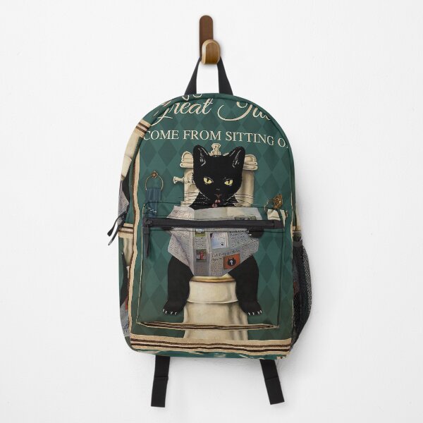 Item preview, Restroom Great Ideas Come From sitting on Black Cat  designed and sold by TeganCrafford.