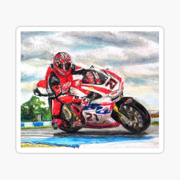 Ducati 1098R Troy Bayliss on Craner Curve Sticker