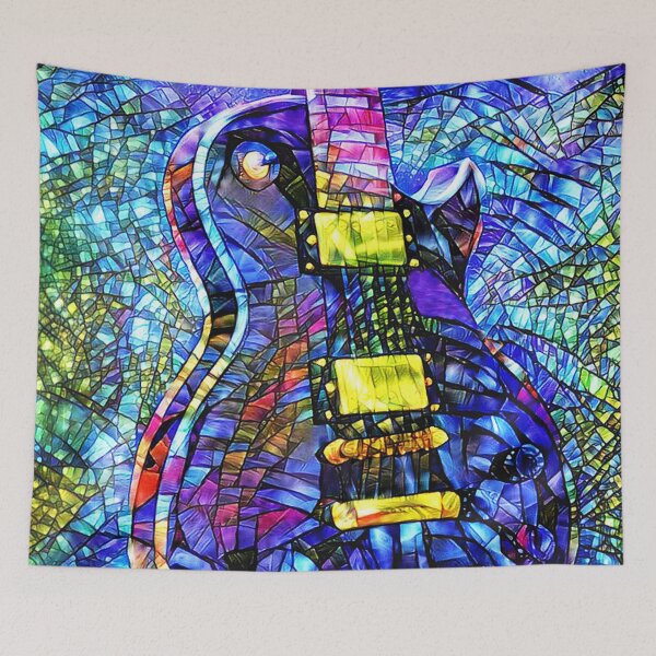 Item preview, electric Guitar Stained Glass designed and sold by chanchan79.