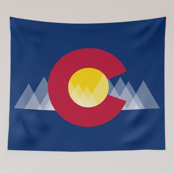 Item preview, Basic Geometric Mountain Traditional Colorado State Flag designed and sold by that5280lady.