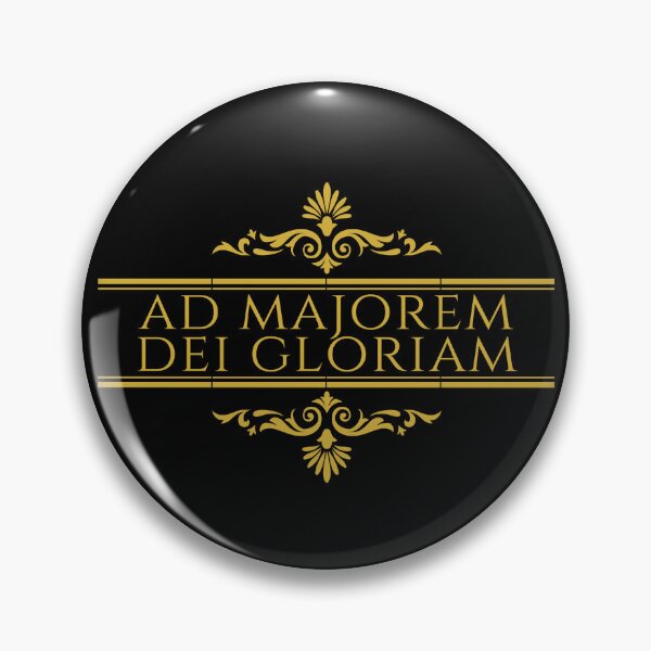 Item preview, Ad Majorem Dei Gloriam - AMDG - Gothic - Catholic - Jesuit - Gold designed and sold by ElementJourney.