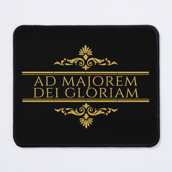 Item preview, Ad Majorem Dei Gloriam - AMDG - Gothic - Catholic - Jesuit - Gold designed and sold by ElementJourney.