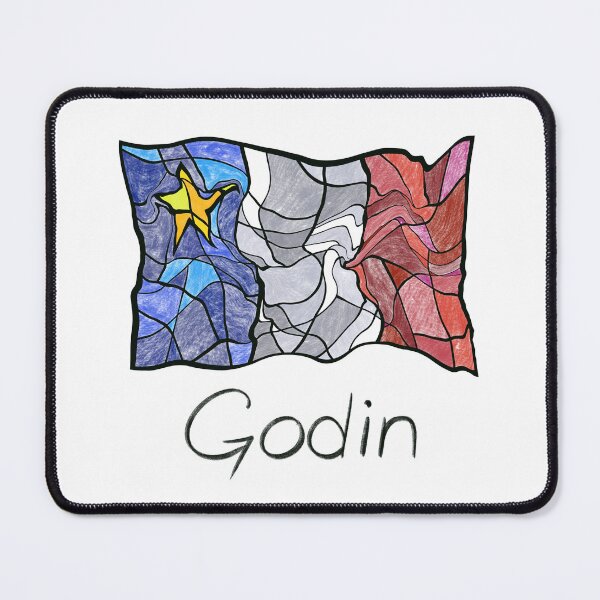 Item preview, Acadian Flag pastel liquid mosaic Godin - Drapeau acadien mosaïque liquide pastel vitrail Godin designed and sold by ColoursOfFrance.