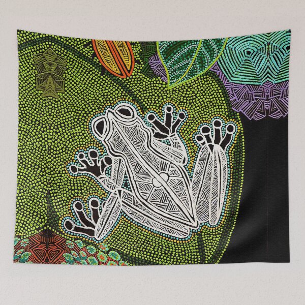 Item preview, Frog aboriginal art  designed and sold by chanchan79.