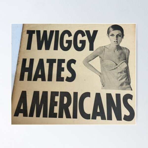Item preview, TWIGGY HATES AMERICANS designed and sold by audreytallulah.