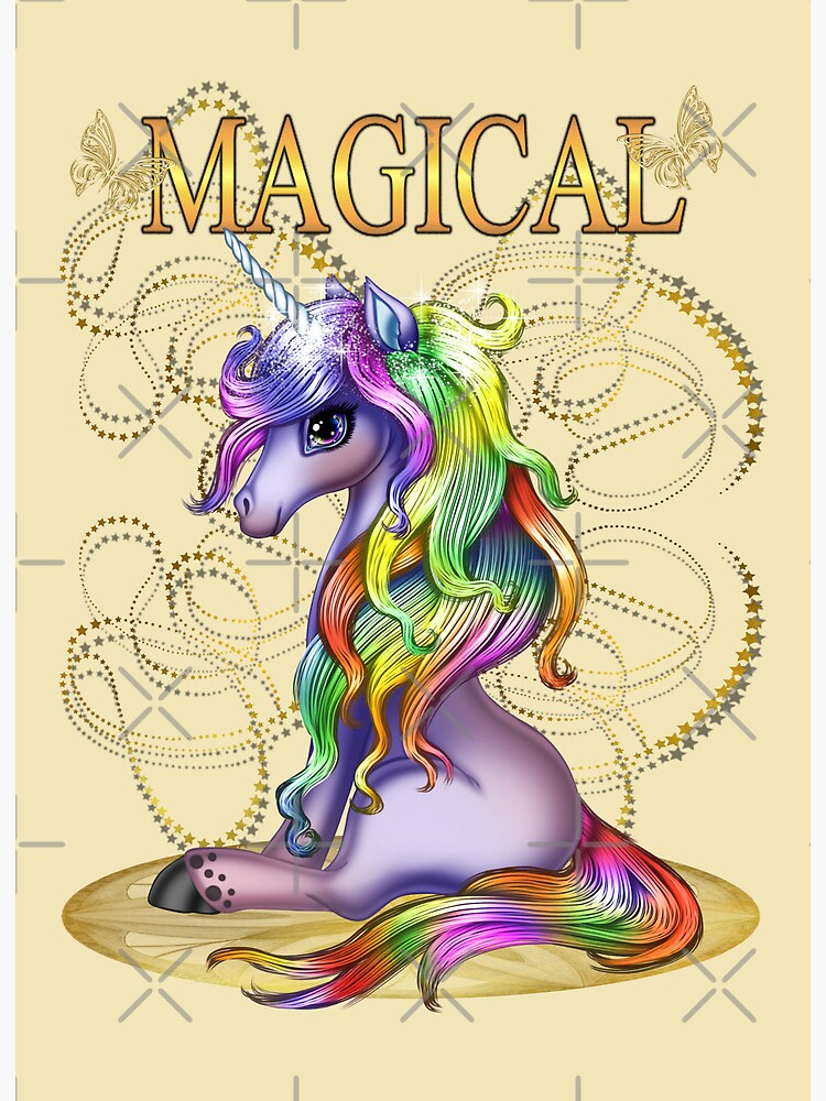 A Magical Unicorn Art Board Print for Sale by LoneAngel