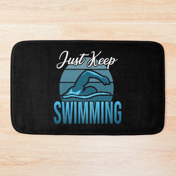 Item preview, Solo sigue nadando Puesta de sol retro para amantes de la natación, regalo de nadadores, competencia de natación competitiva designed and sold by alishaston.