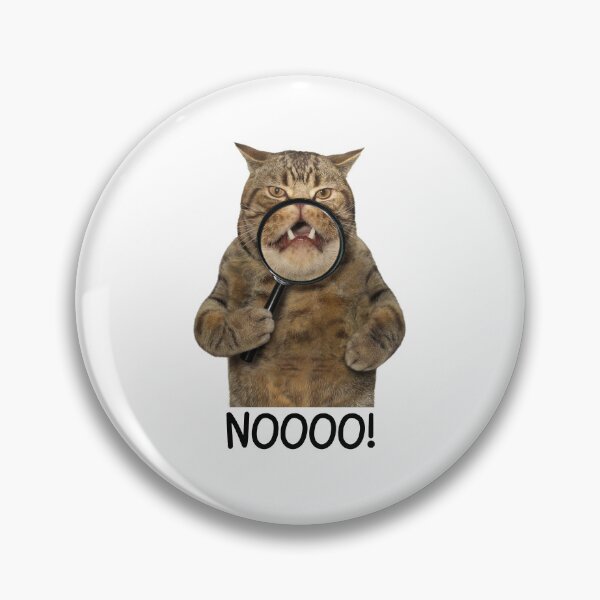 Item preview, Nooooo! Funny Cat holding a magnifying glass design who just isn't feeling it today, Perfect for Antisocial cat lovers designed and sold by Auntieck.