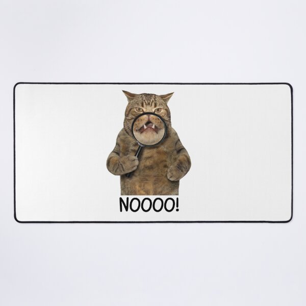 Item preview, Nooooo! Funny Cat holding a magnifying glass design who just isn't feeling it today, Perfect for Antisocial cat lovers designed and sold by Auntieck.