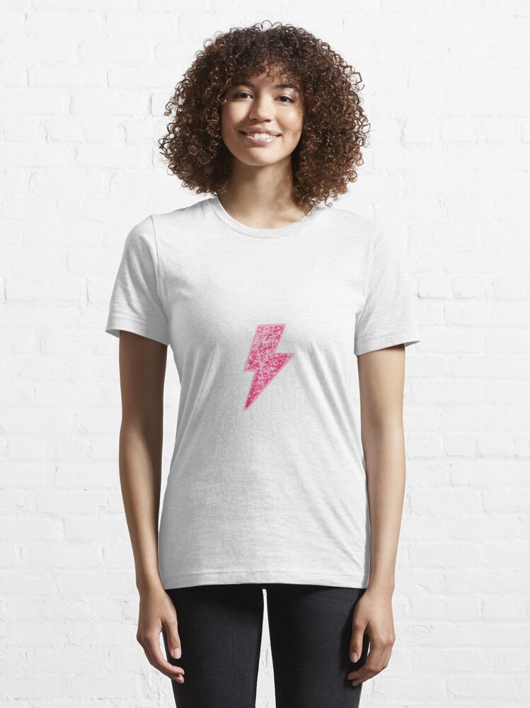 Preppy Pink Sequin Lightning Bolt | Essential T-Shirt