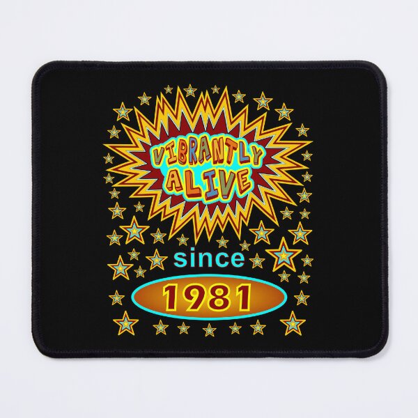 Item preview, Birthday 1981 Vibrantly Alive Since 1981 Birthday Stars Birth Year designed and sold by artfulnotebook.