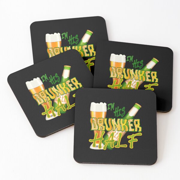 Item preview, I’m HIS Drunker Half! #2 (on Black) designed and sold by PawsitiveMum.