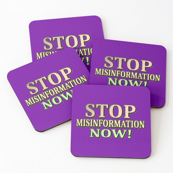 Item preview, "STOP MISINFORMATION" Cute Design. Buy Now designed and sold by Health And Fitness Posts e-Store.