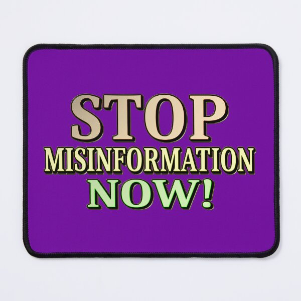 Item preview, "STOP MISINFORMATION" Cute Design. Buy Now designed and sold by Health And Fitness Posts e-Store.