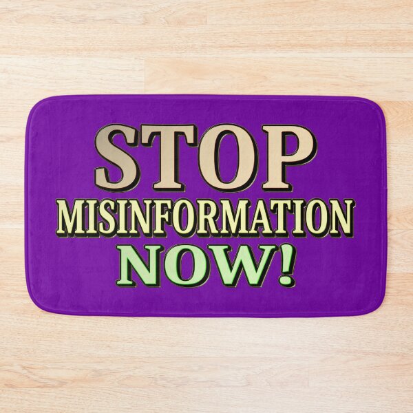 Item preview, "STOP MISINFORMATION" Cute Design. Buy Now designed and sold by Health And Fitness Posts e-Store.