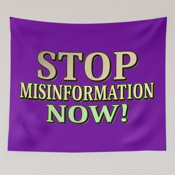 Item preview, "STOP MISINFORMATION" Cute Design. Buy Now designed and sold by Health And Fitness Posts e-Store.