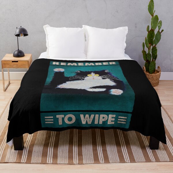 Item preview, remember to wipe tuxedo cat lover designed and sold by SaoirseNeid.