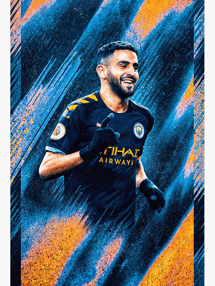 Riyad Mahrez football jersey with number Photographic Print for Sale by  Justtrendytees