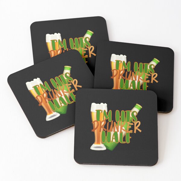 Item preview, I’m HIS Drunker Half! (On Black) designed and sold by PawsitiveMum.