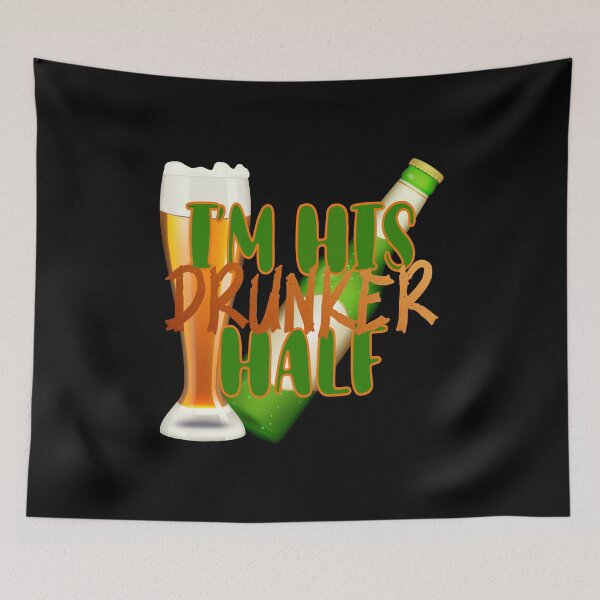 Item preview, I’m HIS Drunker Half! (On Black) designed and sold by PawsitiveMum.