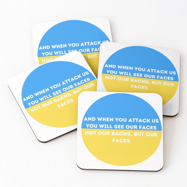 Item preview, 'And When You Attack us you will see our faces not our backs, but our faces', says Ukrainian president Volodymyr Zelenskiy designed and sold by Marshmello-.