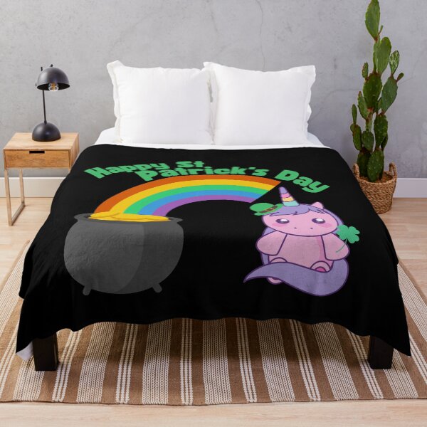 Item preview, St. Patrick's Day Unicorn with Rainbow and Pot of Gold designed and sold by MacAndMoose.