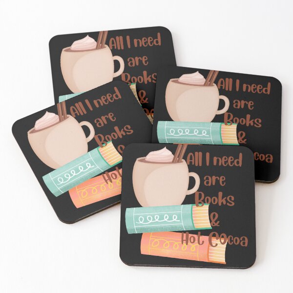 Item preview, All I Need Are Books and Hot Cocoa designed and sold by River Graphic Design.