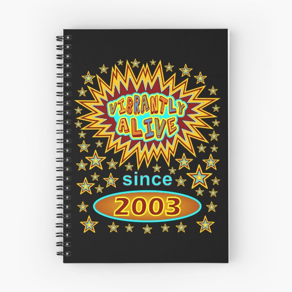 Item preview, Birthday 2003 Vibrantly Alive Since 2003 Birthday Stars Birth Year designed and sold by artfulnotebook.