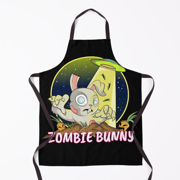 Item preview, Lop Eared Rabbit Alien Ufo Cartoon of a Hand-drawn Halloween Bunny designed and sold by BlackSheepEllis.