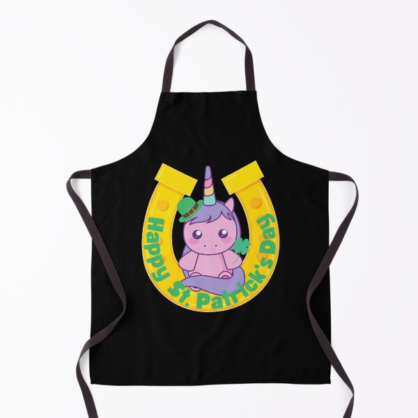 Item preview, St. Patrick's Day Unicorn with Lucky Horseshoe designed and sold by MacAndMoose.