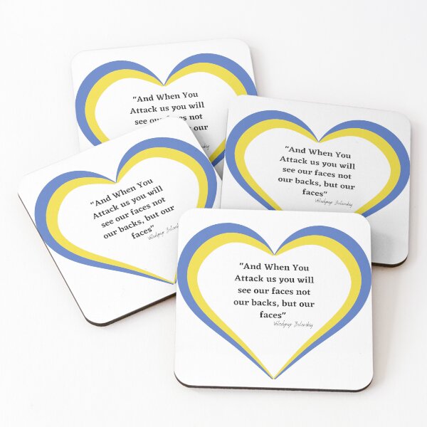 Item preview, "And When You Attack us you will see our faces not our backs, but our faces" , says Ukrainian president Volodymyr Zelenskiy designed and sold by Marshmello-.