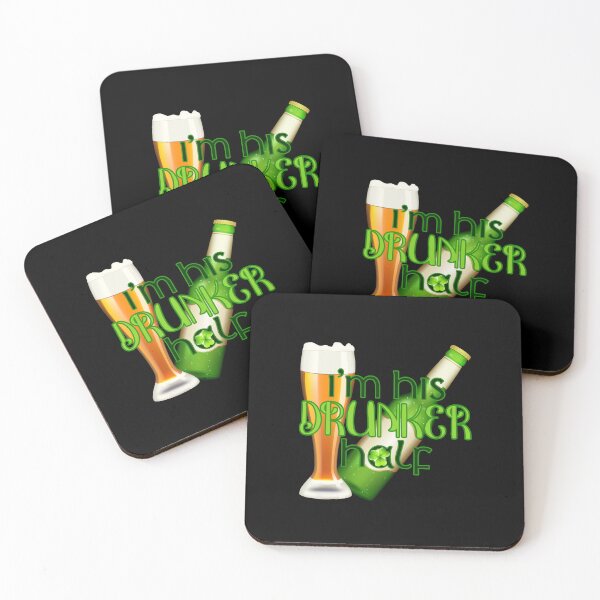 Item preview, I’m His Drunker Half! (on Black) designed and sold by PawsitiveMum.