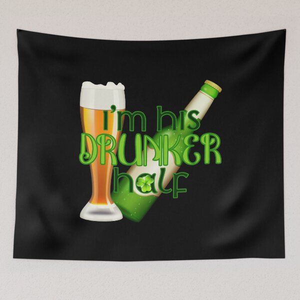 Item preview, I’m His Drunker Half! (on Black) designed and sold by PawsitiveMum.