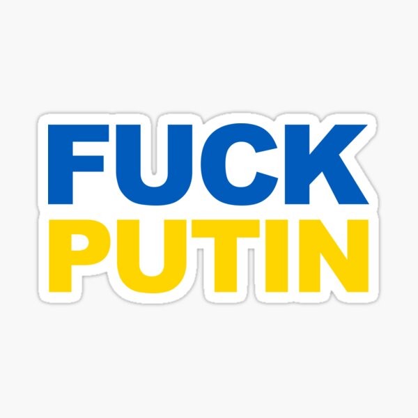 Fick Wladimir Putin Ukraine Flaggenfarben Fick Putin Sticker