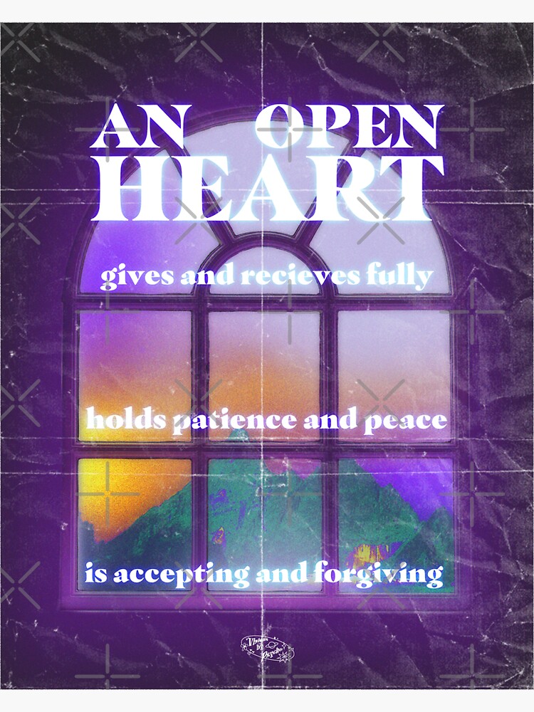 ""An Open Heart" Poster Design" Sticker by psyche16 Redbubble
