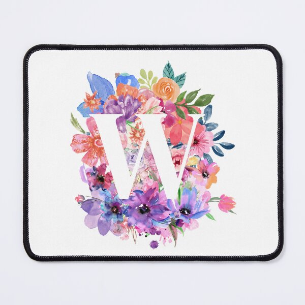 Item preview, Floral W designed and sold by Elle Hazlett.