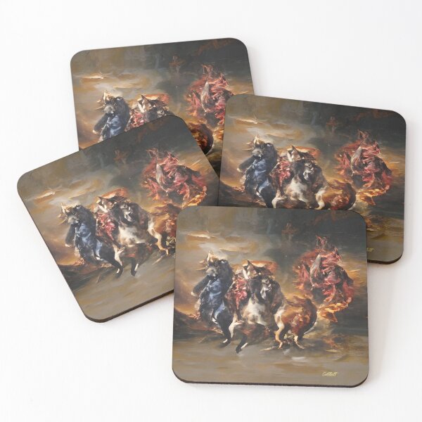 Item preview, Abstract Four Horsemen of the Apocalypse - Revelations - faith - God - Jesus - Bible - designed and sold by CattlettArt.