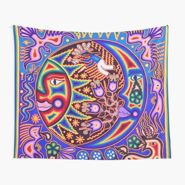 Item preview, HUICHOL SUN MOON designed and sold by edleon.