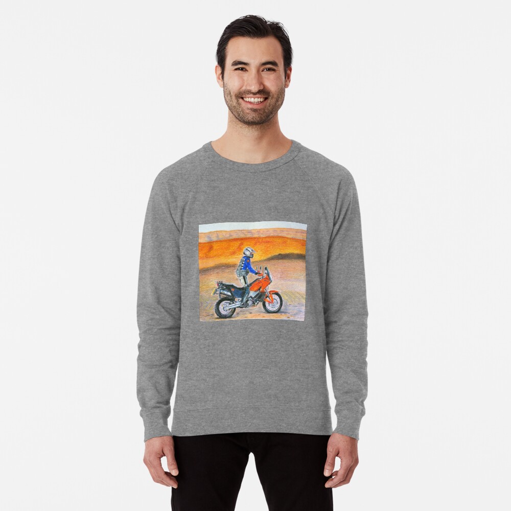 KTM 990 Adventure Dune Rider at sunset Lightweight Sweatshirt