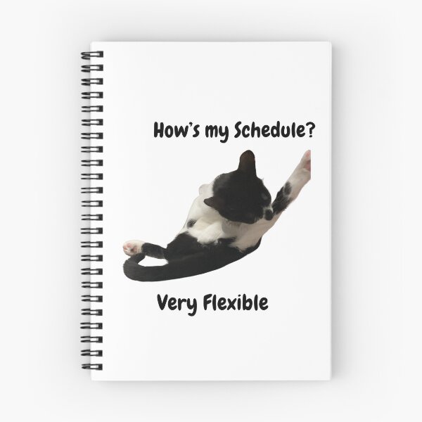 Item preview, horario flexible gatito designed and sold by thelotusmood.