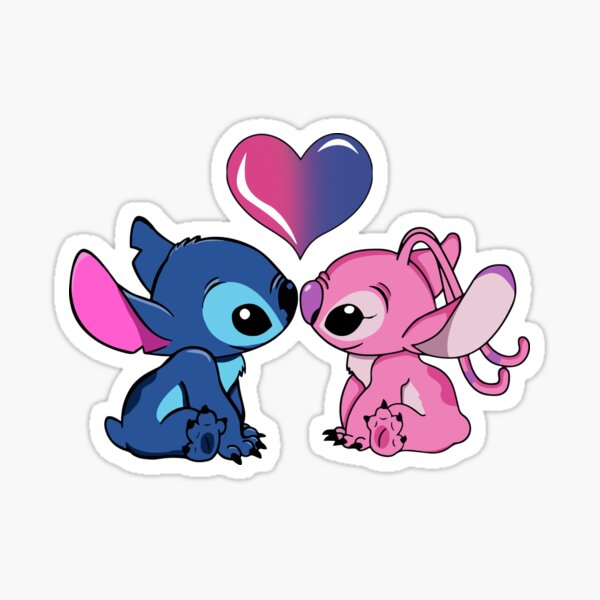 Pegatina «Lilo y Stitch amor pareja» de ChrissieSky | Redbubble