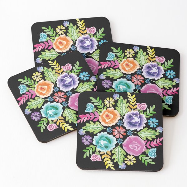 Item preview, Mexican flower bouquet oaxaca tehuana colorful embroidery decoration designed and sold by T-Mex.
