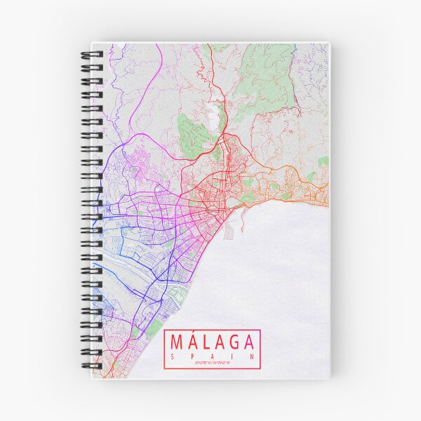 Item preview, Malaga City Map of Andalusia, Spain - Colorful designed and sold by deMAP.