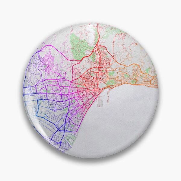 Item preview, Malaga City Map of Andalusia, Spain - Colorful designed and sold by deMAP.