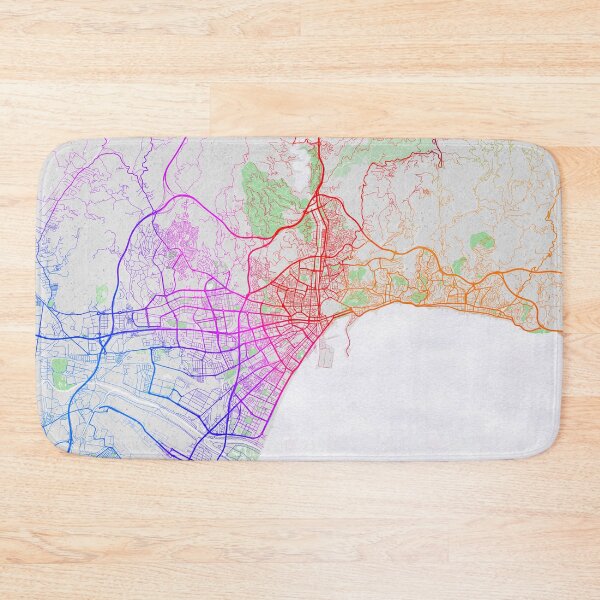 Item preview, Malaga City Map of Andalusia, Spain - Colorful designed and sold by deMAP.